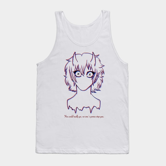 Some Edgy Trash (Ver. 2) Tank Top by Hazardous Demons